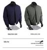 Veste d'aviateur d'hiver pour homme à col montant - Vêtement d'extérieur décontracté ample épaissi en coton