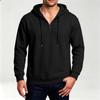Casual Heren Sweatshirt met Kwartrits en Capuchon voor Dagelijks Gebruik