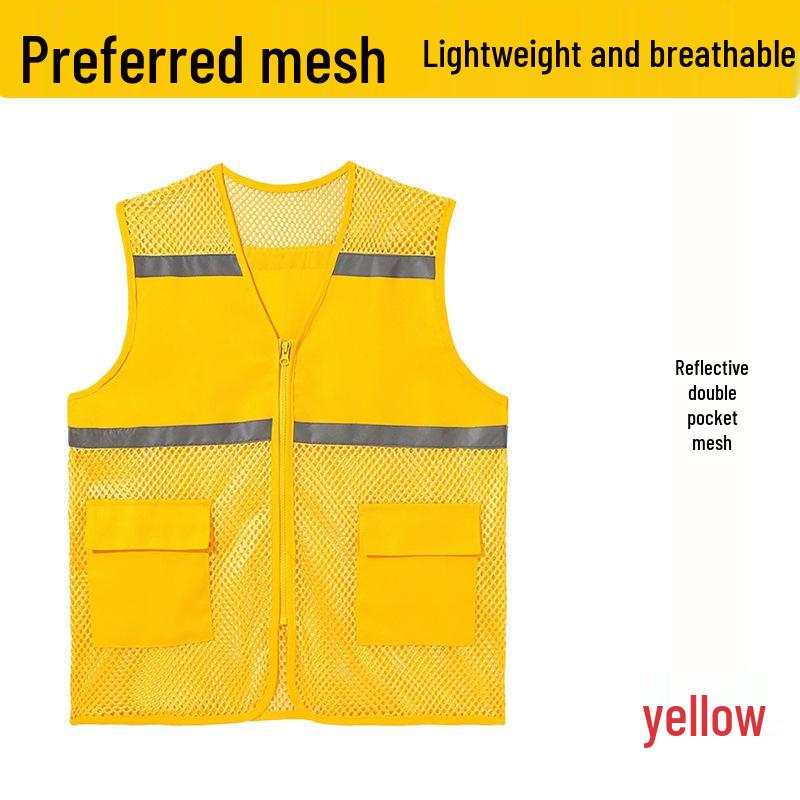 Custom Mesh Breathable Volunteer Vest with Logo for Events and Workwear