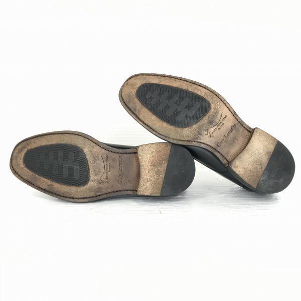 Guy Laroche Leather Goodyear Plain Toe 25.5 Black Dress Shoes(USED)