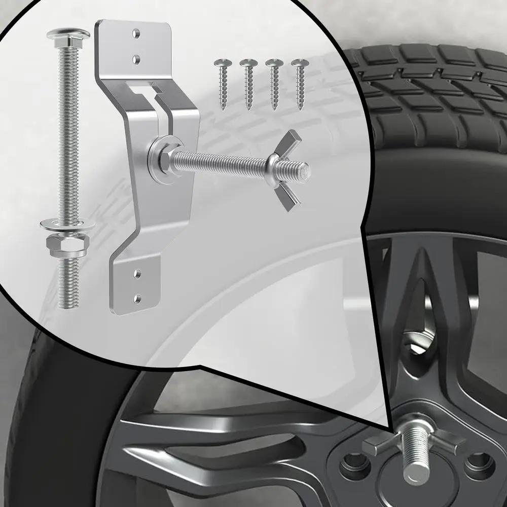 Generic Spare Tire Carrier Holder Wall Mount Spare Tire Rack Wheel Bracket  Car Trailer Accessories