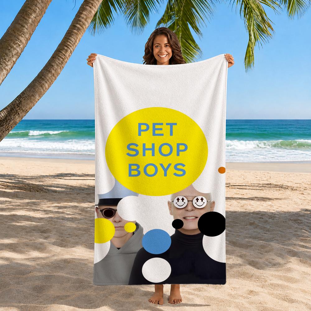 Band Pet Shop Boys Towel Beach Towel Quick Dry Sand Free Bath Towel for Summer Pool Travel Vacation