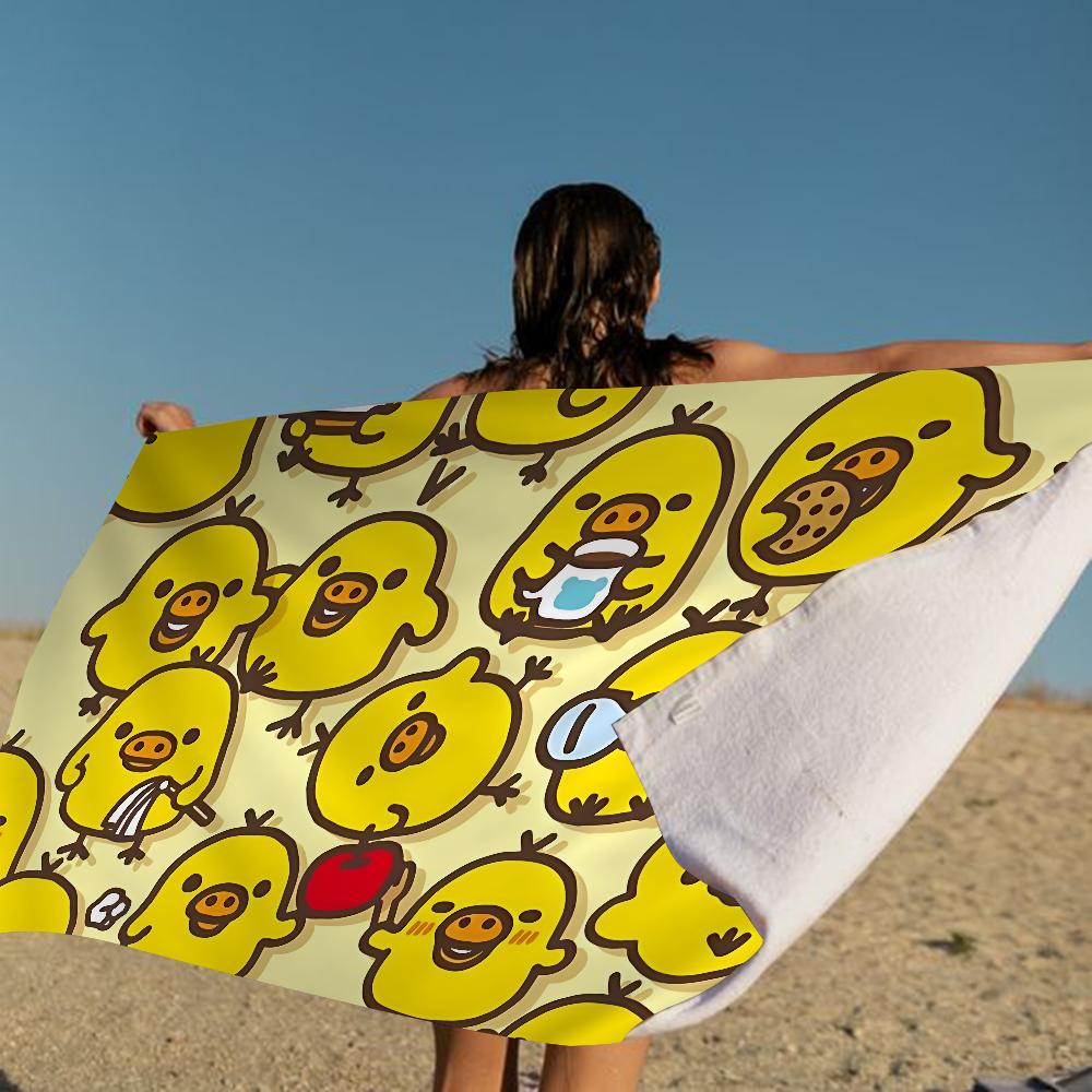 Gele Klassieke Rubberen Eend Cartoon Strandlaken Schattig Kawaii Kamerdecoratie Bad Meisjes Kinderen Handdoeken Voor Badkamer Douche