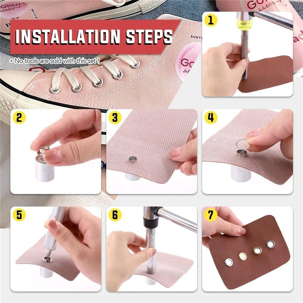 1Pcs Handmade Installing Eyelets Tool Carbon Steel Grommet Installation Tool Leather Eyelets Mold