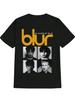 Blur Album Grafik T-Shirt - Schwarzes Vintage Band T-Shirt mit Gelbem Text