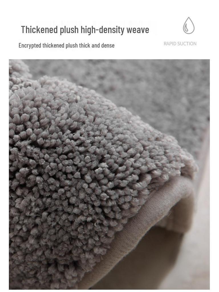 Plush, Quick-dry Non-slip Bathroom Mat for Toilet Door