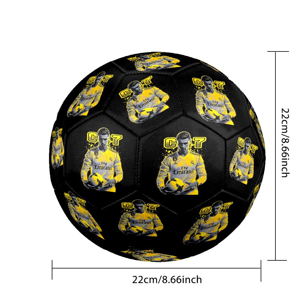 Ronaldo's Iconic Pose Size 5 Soccer Ball Machine Sewn Indoor/Outdoor Training and Matches Sports Enthusiast Gifts