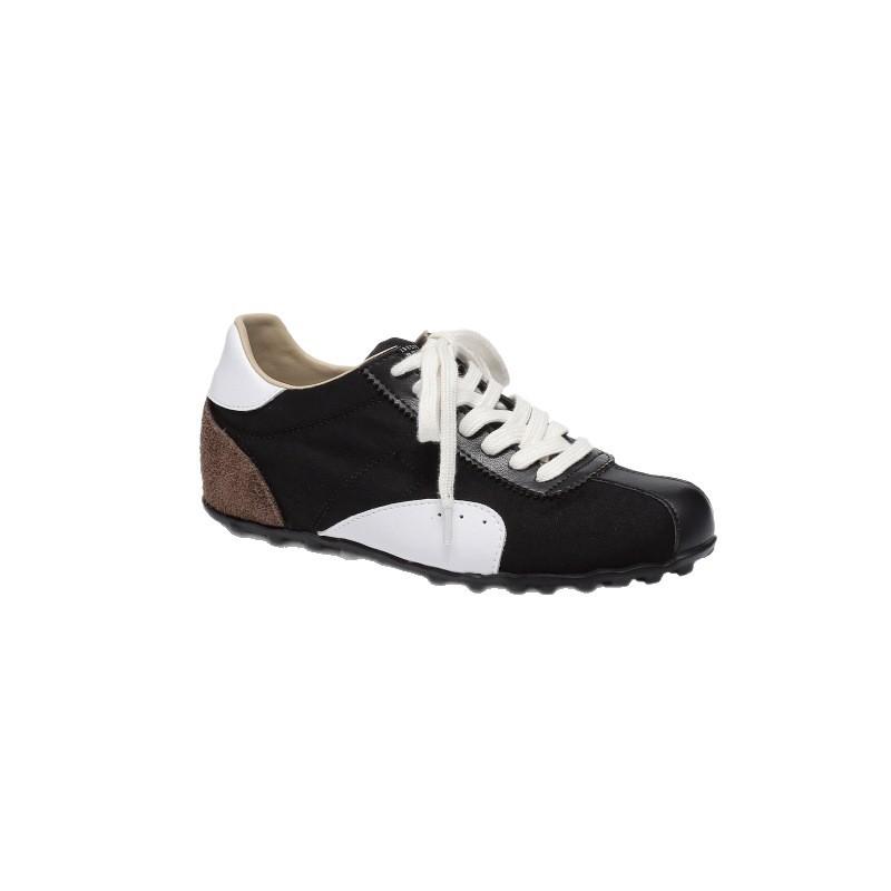 Cowhide Version~ Retro Leather German Training Shoes Women's New Color Matching Soft-soled Versatile Casual Sports Shoes Flat-soled Forrest Gump Shoes