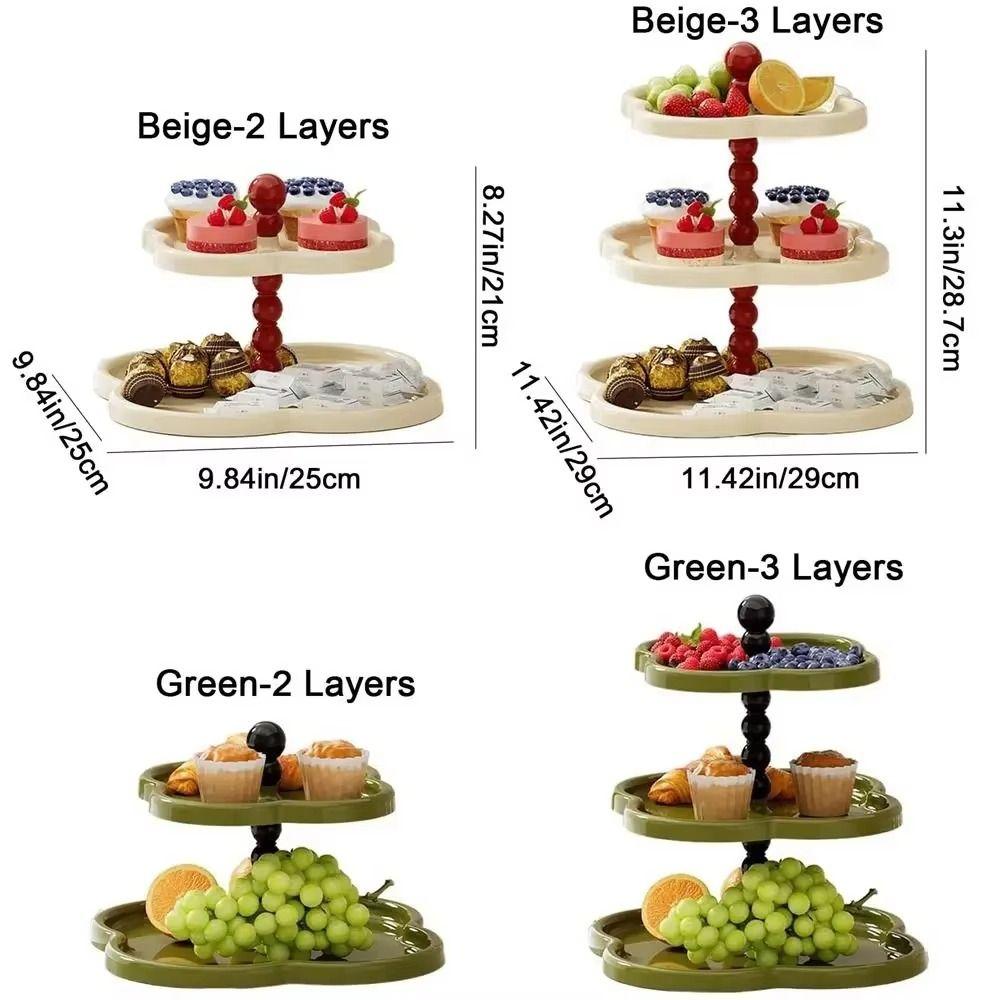 Retro Jewelry Display Rack Flower Shape Cupcake Serving Stand Tiered Serving Trays  Living Room