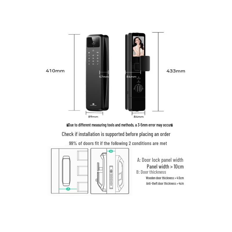 DESMAN Q50FVMax AI Face & Palm Vein Smart Door Lock