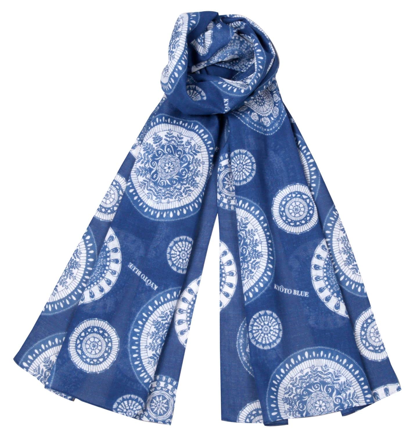 

Yamamoto Jin Shoten KYOTO BLUE Марлевый квадрат Suirin [1922] Защита от УФ-лучей, Простой и современный, Сделано в Японии