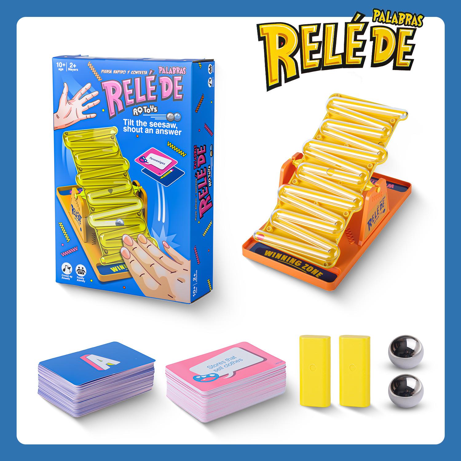 Interactive Wobbly Seesaw Quiz Board Game: Educational Chess & Card Toy for Kids