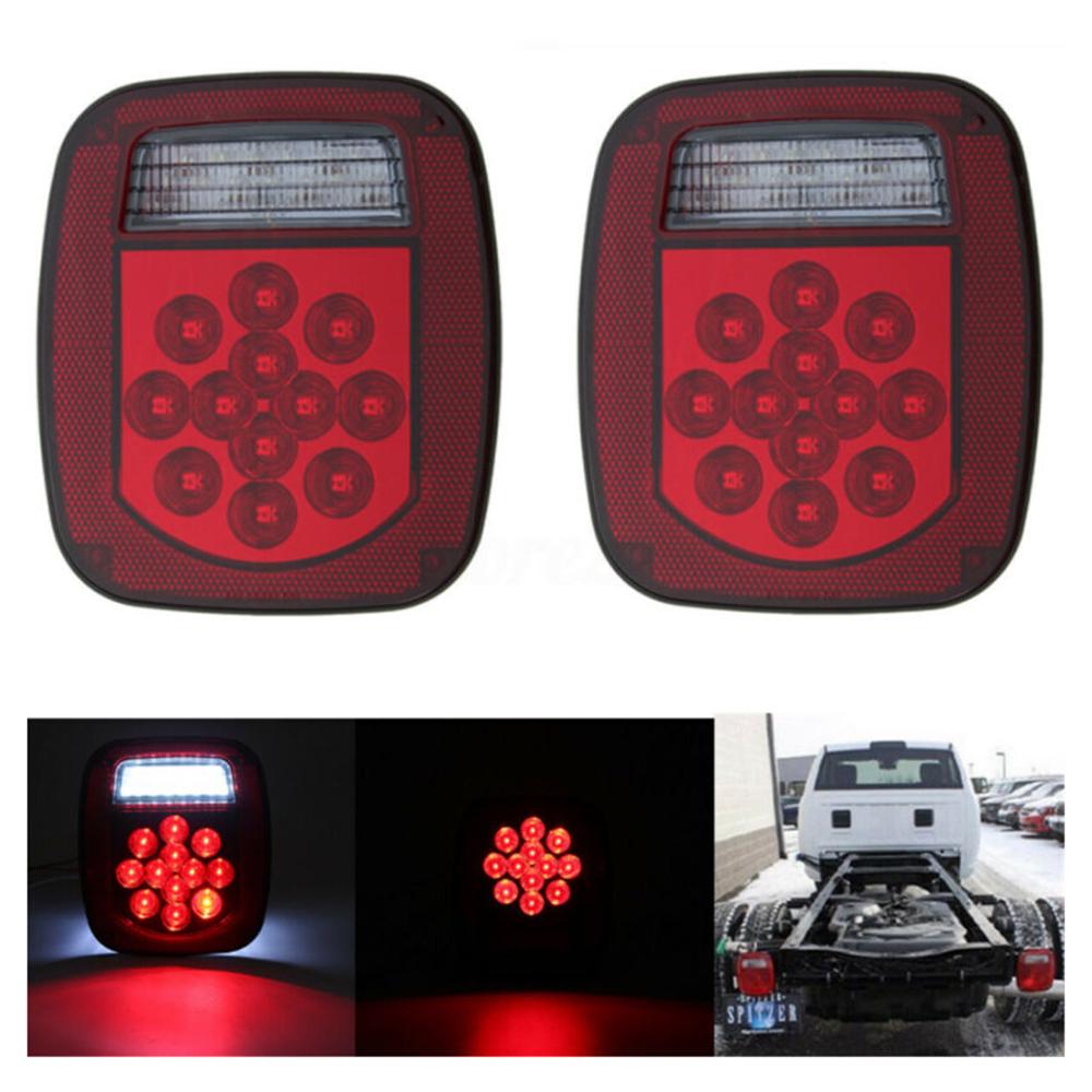 2x LED Trailer Lights Rear Tail Lamp Stop/Brake Light For Jeep Wrangler TJ CJ 76 2x LED Trailer Lights Rear Tail Lamp Stop/Brake Light For Jeep Wrangler TJ CJ 76