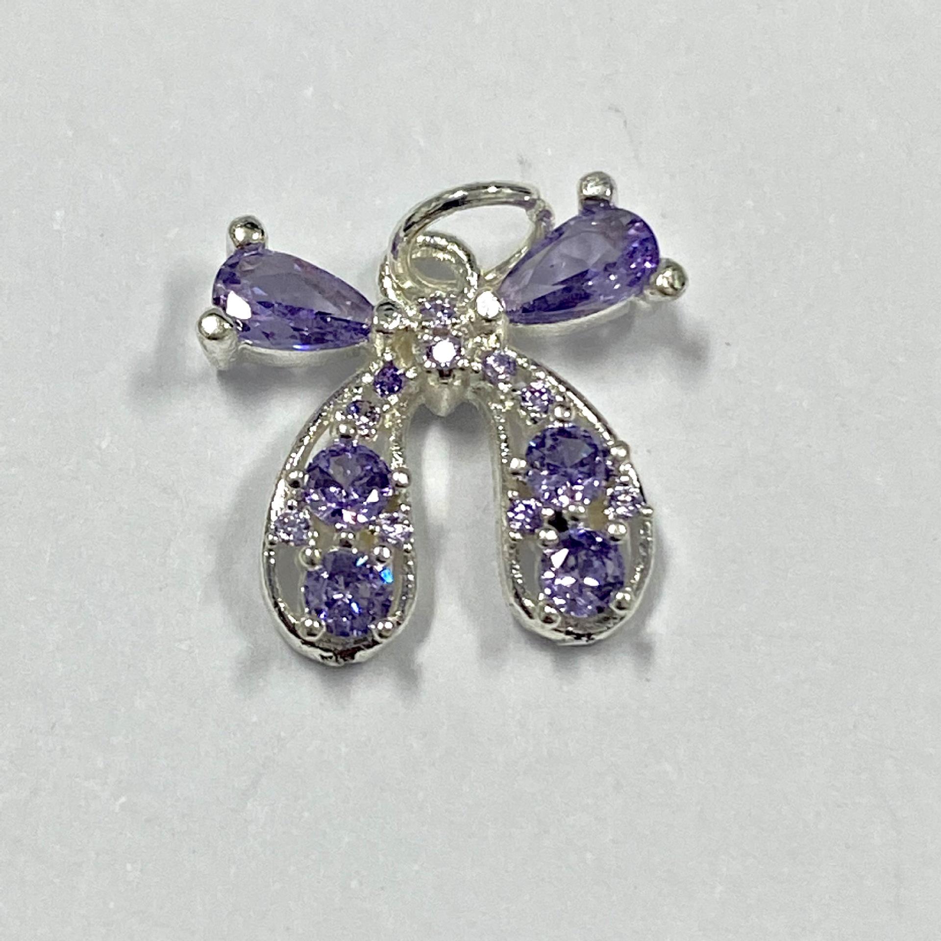 European & American Rhinestone Bow Metal Beads and Pendants for Jewelry Making