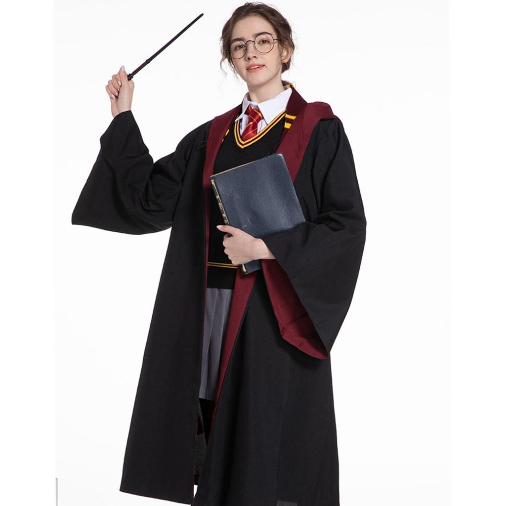 New Magic Wizard Costume Cosplay Robe Performance Costume School Uniform Cape Cloak Women Adult Children Halloween Christmas Carnival Party