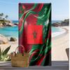 Asciugamano da Spiaggia con Stampa Calcio Marocco Asciugatura Rapida Super Assorbente Morbido Asciugamano da Bagno per Nuoto Spiaggia Viaggio Souvenir Regalo per Fan