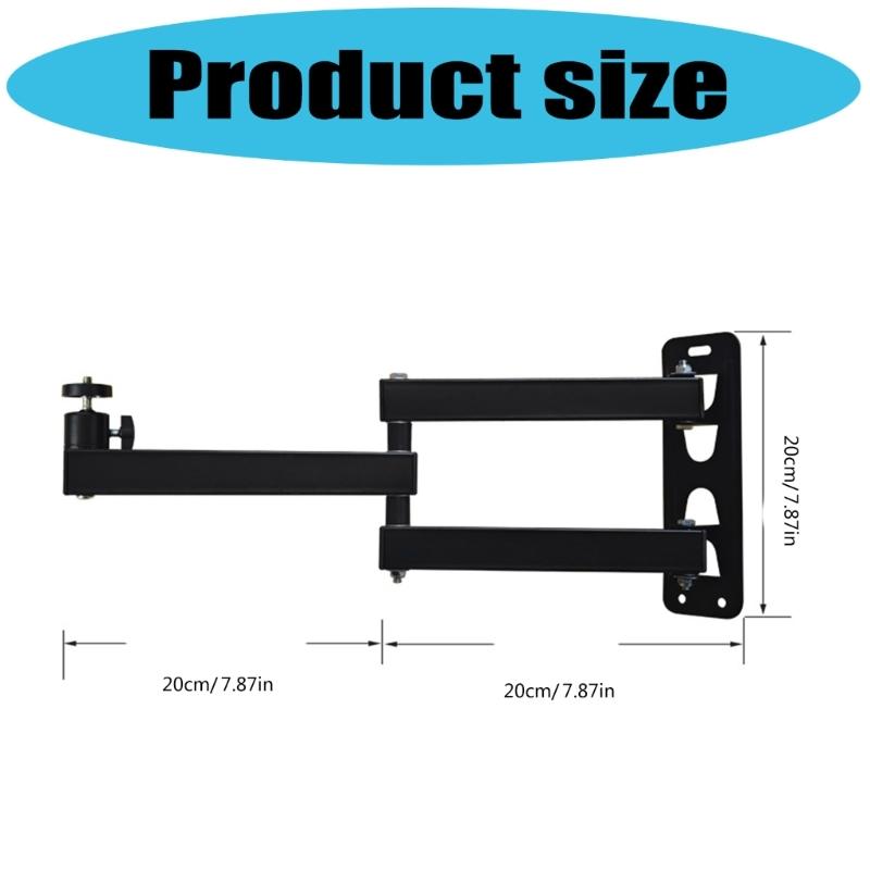 Adjustable Projector Mount Projector Stand Wall Mount Metal Projector Stand with 1/4inch Screw Adapter for Home Office