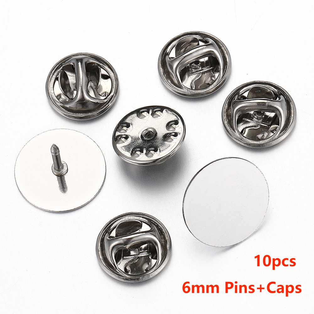 

10 PS Stainless Steel Butterfly Hat Tack Set Brooch Flat Pin Base Cabochon Cufflinks Tie Pins DIY Jewelry Making Supplies Crafts