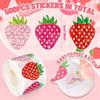 100-500pcs Glitter Pink Strawberry Stickers Party Gift Wrapping Label Children Scrapbook Cute Stationery Stickers
