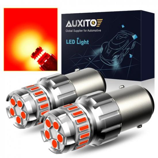 2x 1157 AUXITO Светодиодная лампа Свет Автомобильный Стоп-сигнал Поворотник Задний Габаритный огонь Красный
