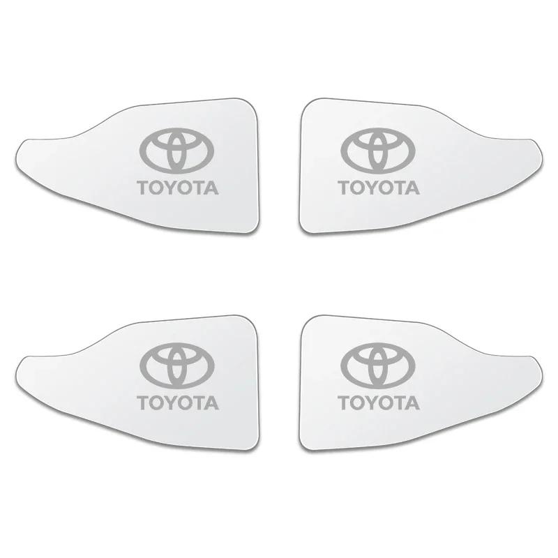 WTRK1 4pcs Car Interior Door Handle Bowl Frame Cover Trim Sticker For Toyota Prado Yaris Hilux Fortuner Corolla Camry Car stickers