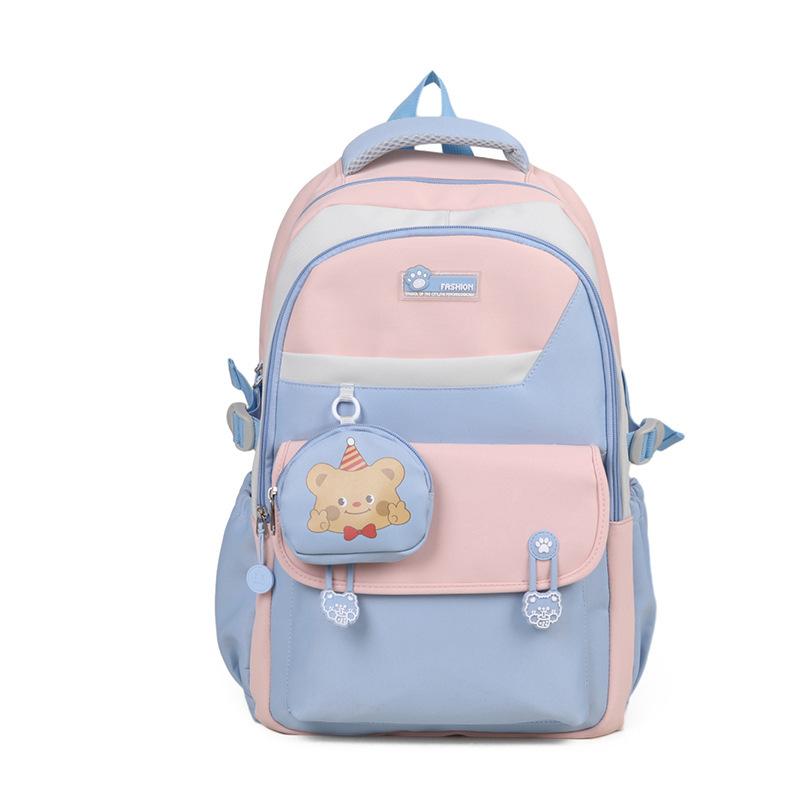 Schoolbag Schoolbag Female Ins Cute Junior High School Students Versatile Contrasting Color Backpack Simple Small Fresh Large Capacity Backpack