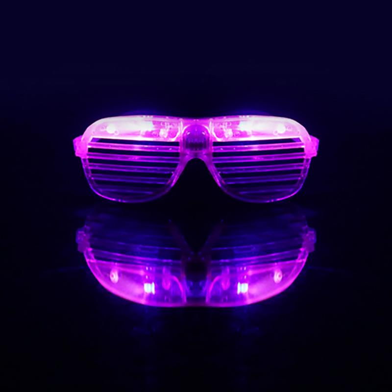 3 Neon Colours Eyeshade Lampshade Luminous LED Glasses for Christmas Party Mardi Gras Decor and Festive Party Glasses