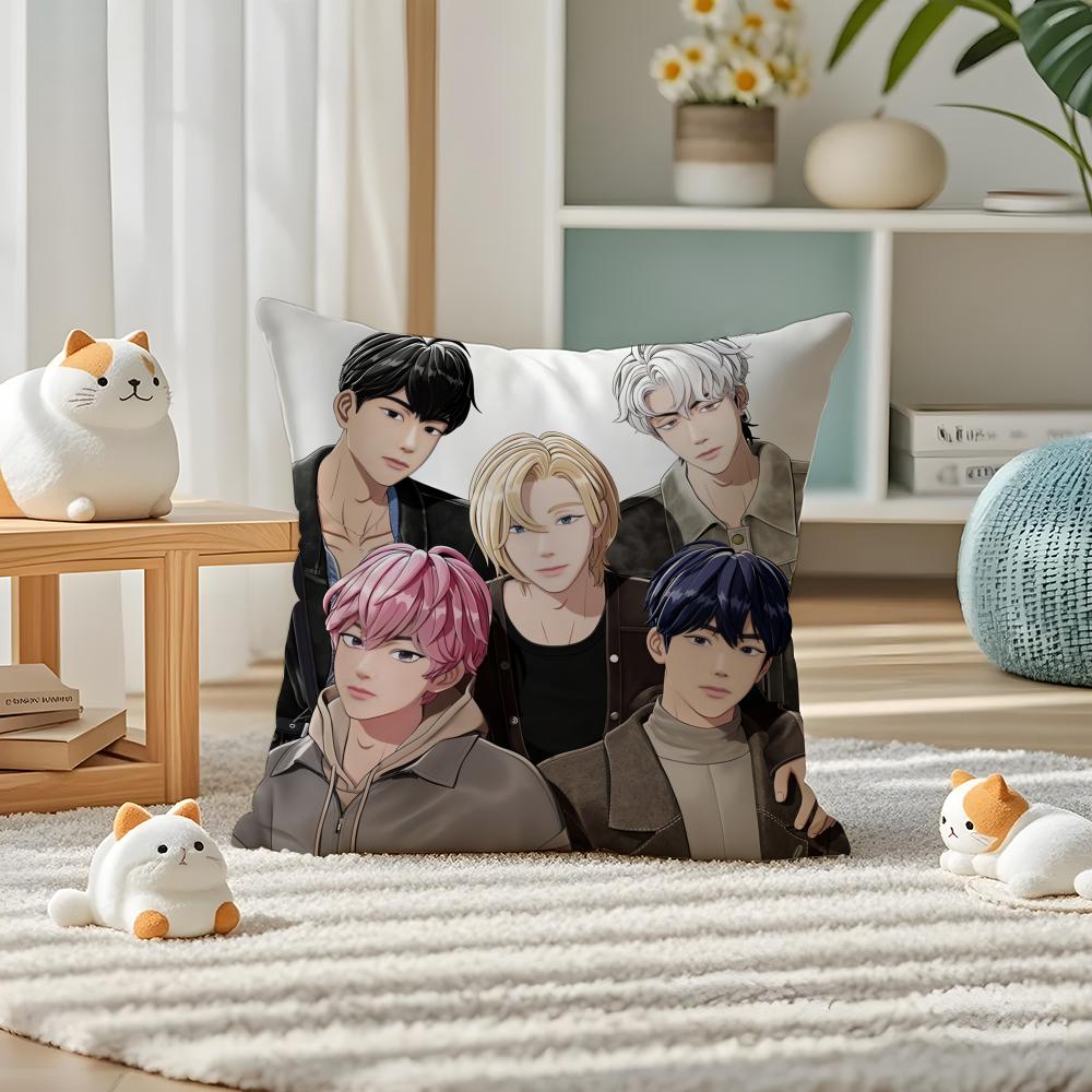 Kpop PPLAVE Kissenbezug Seidig elegant Komfort Sofa Bett Verdeckter Reißverschluss