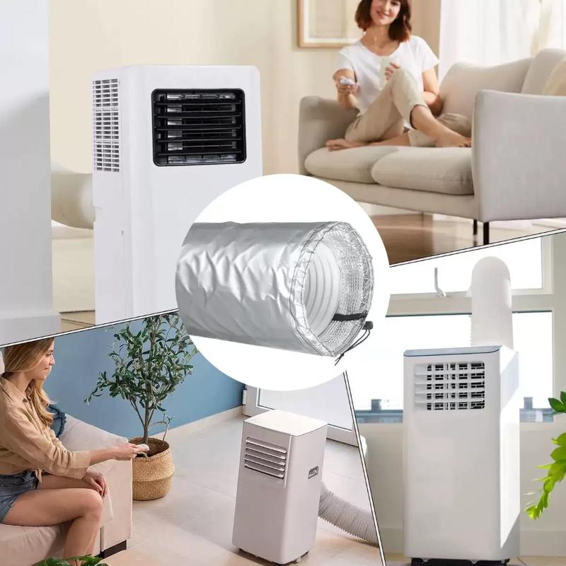 Air Conditioning Hose Cover For 5-5.9-Inch Exhaust Hose Ac Exhaust Pipe Sleeve Heat Insulation Dustproof Protective Cover