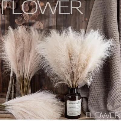 10 Pezzi Bouquet di Fiori di Erba di Pampas Artificiale per Natale Decorazione per la Casa Matrimonio Fai da Te Festa Camera da Letto Soffice Pampas Fiori di Erba Boho Vaso di Canna