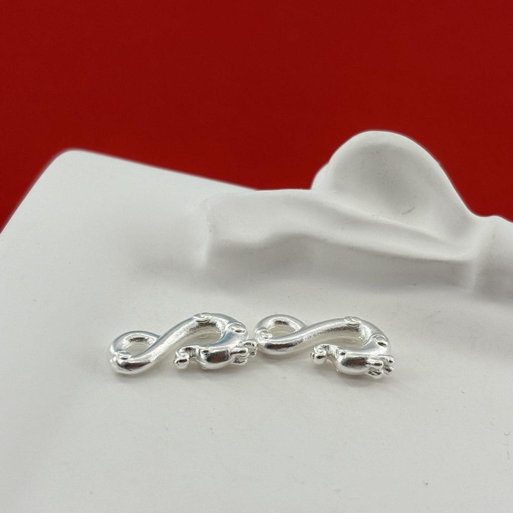 Sterling Silver Dragon and Phoenix Clasp for DIY String Bracelets and Anklets