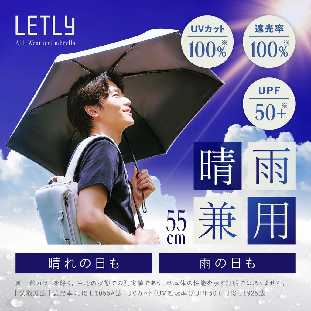 Folding Light Suitable for Sunny and Rainy Automatic Opening and Toray Summer Grade 1 Light Heat UV Lightweight Protects Against UV and 55cm Parasol,