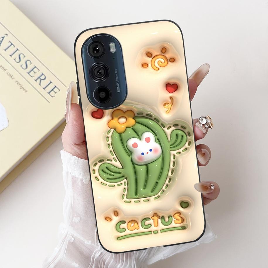 For Motorola Edge 30 Pro Case XT2201-1 Cover Lovely Panda Bowknot Silicone Shockproof Cover For Moto Edge Plus 2022 Edge30 Funda