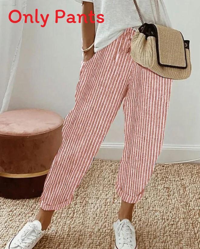 Summer Casual Loose Pants With Drawstring For Women Comfort Fit
