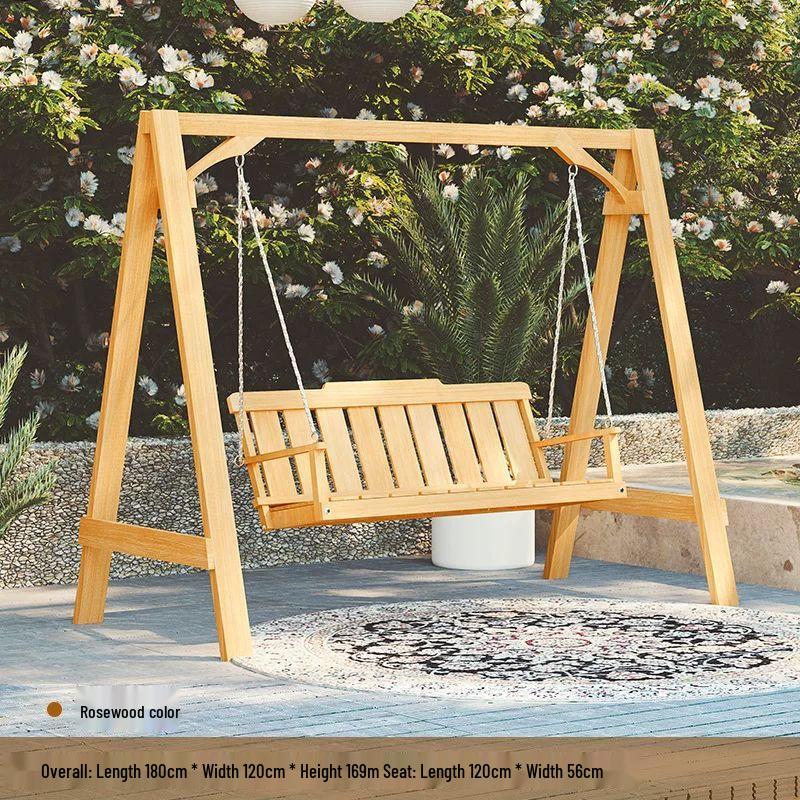 Outdoor Solid Wood Garden Swing Chair