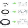 6 Stück/Set Langlebig 10745 10262 10255 Pool Gummidichtung 25076RP Gummi-O-Ring-Dichtung Schwarzdichtung aus Gummi für Intex Pool 10747/25006