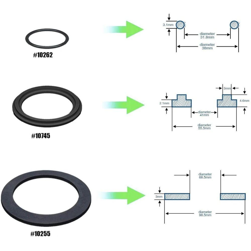 6 Stück/Set Langlebig 10745 10262 10255 Pool Gummidichtung 25076RP Gummi-O-Ring-Dichtung Schwarzdichtung aus Gummi für Intex Pool 10747/25006