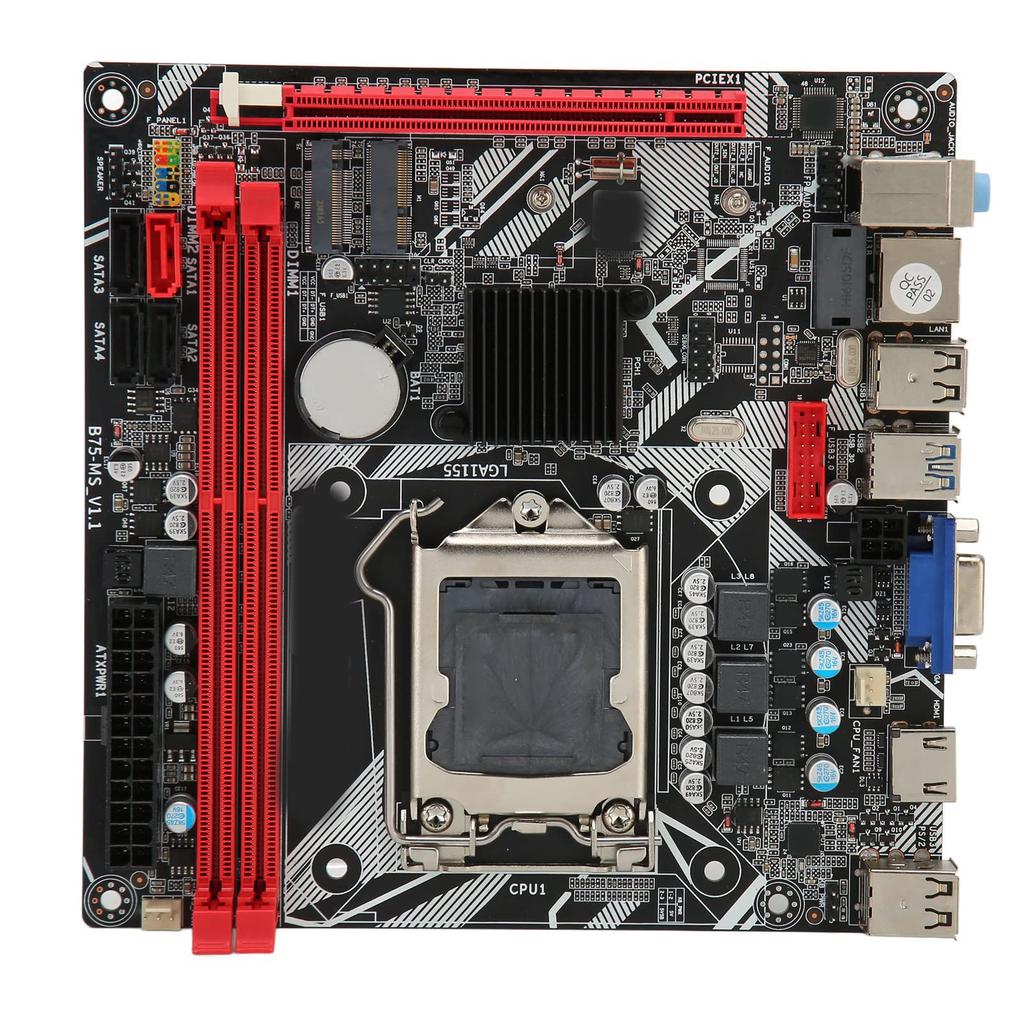 B75 MS Mini ITX Motherboard, DDR3 LGA 1155 PC Mainboard Support NVMe M.2 WiFi M.2 USB3.0 3.0 PCI E 16X Gaming Mainboard