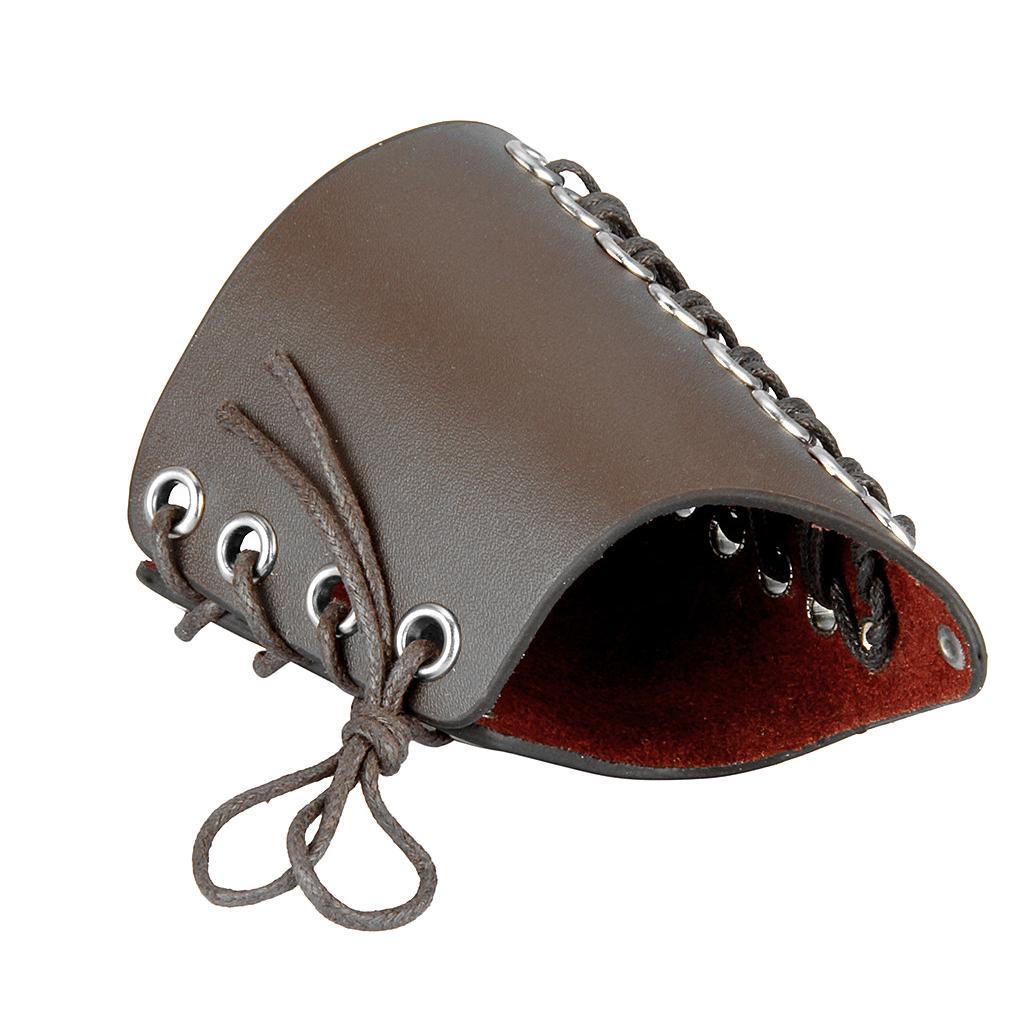 2pc PU Leather Gauntlet for Men Women Wristband Wide Bracer Arm Cuff