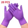 100PCS Purple Nitrile Gloves Thickened Disposable Gloves for Kitchen Household Cleaning Garden Mechanic Work Hair Salon Tattoo