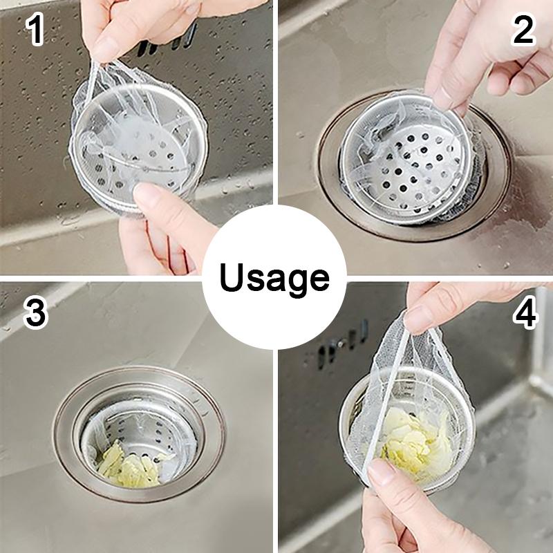 100Pcs/200Pcs Sink Strainer Good Toughness High Density Kitchen Sink Polyester Strainer Strong Load-Bearing Capacity