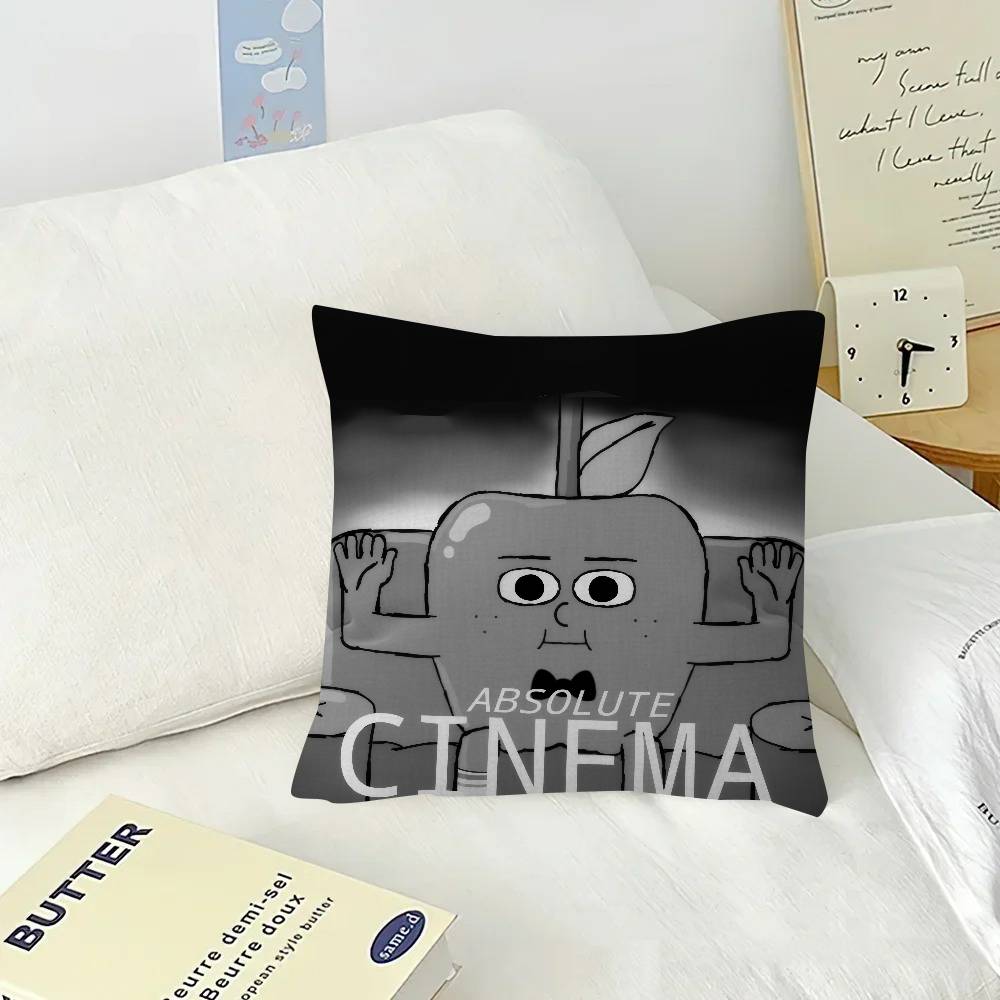 Anime Comedy Food A-Apple And Onion  Cushion Cover Car Throw Pillow Case For Sofa Car Christmas Gift