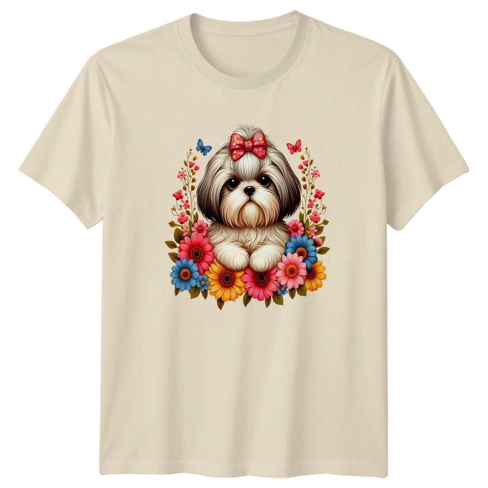 Cute Shih Tzu Dog With Big Unisexs TShirt Dog Breed Pet Animal Mothers Day Gift