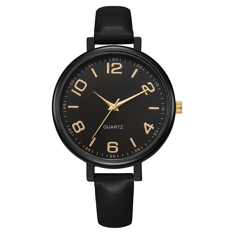 Fashion Woman Watches Simple Casual Ultra-Thin Ladies Thin Belt Watch Elegant Classic Digital Female Student Quartz Watch Women s Watch чёрный
