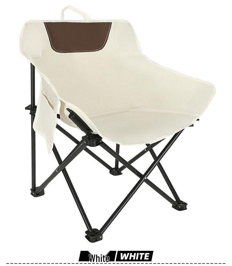 Mondstuhl: Tragbarer Outdoor-Klappstuhl mit Rückenlehne für Camping, Angeln und Skizzieren.