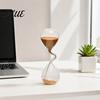 Colored Sand Hourglass Twisted Neck Ornaments High Transparency Glass Timer for Artistic Desktop