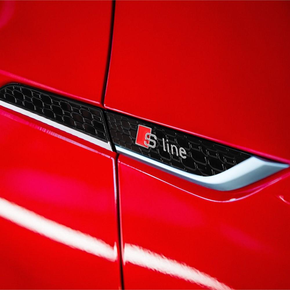 2026 2pcs 3D ABS For AUDI S5 SLINE ABT RS5 Badge Decoration Decal Car Fender Side Wing Emblem Stickers Auto Modification Accessories