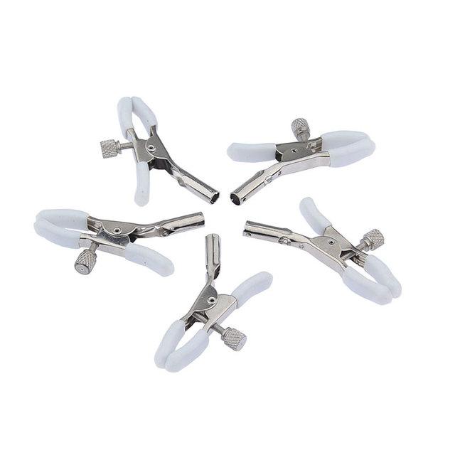 5PCS Erotische Brustclips Nippelstimulator Erwachsene Spiele Sexspielzeug für Paare Flirten Nippelklemmen Metallgummiclip Neu 2022