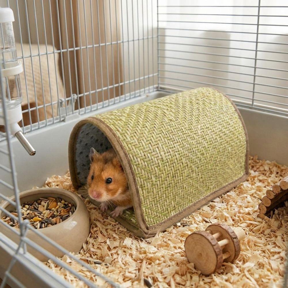Wear Resistant Guinea Pig Tunnel Breathable Weave Small Pet Bed Hamster Hideout Pet Resting