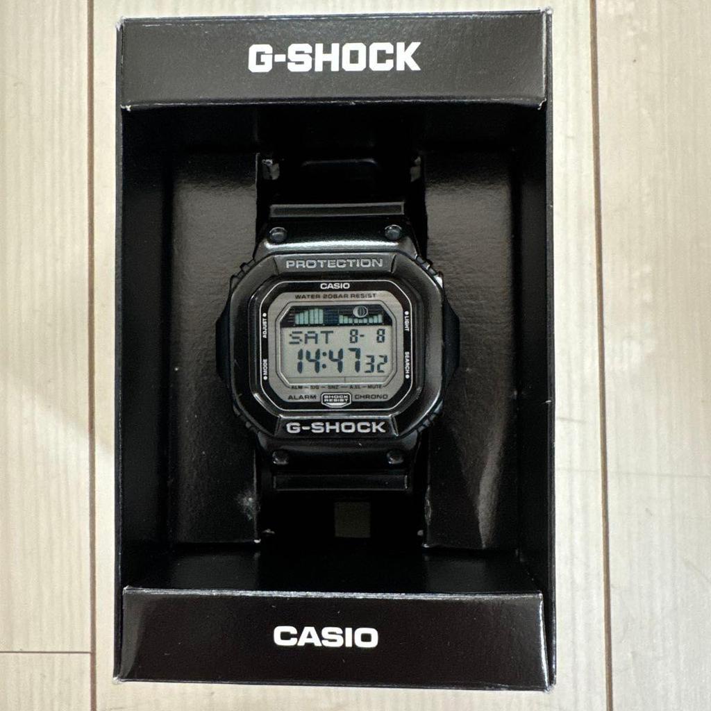 Used CASIO G-SHOCK GLX-5600 G-LIDE Surfing Tide Graph Black